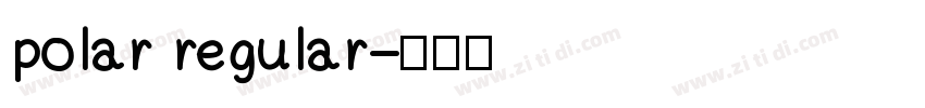 polar regular字体转换